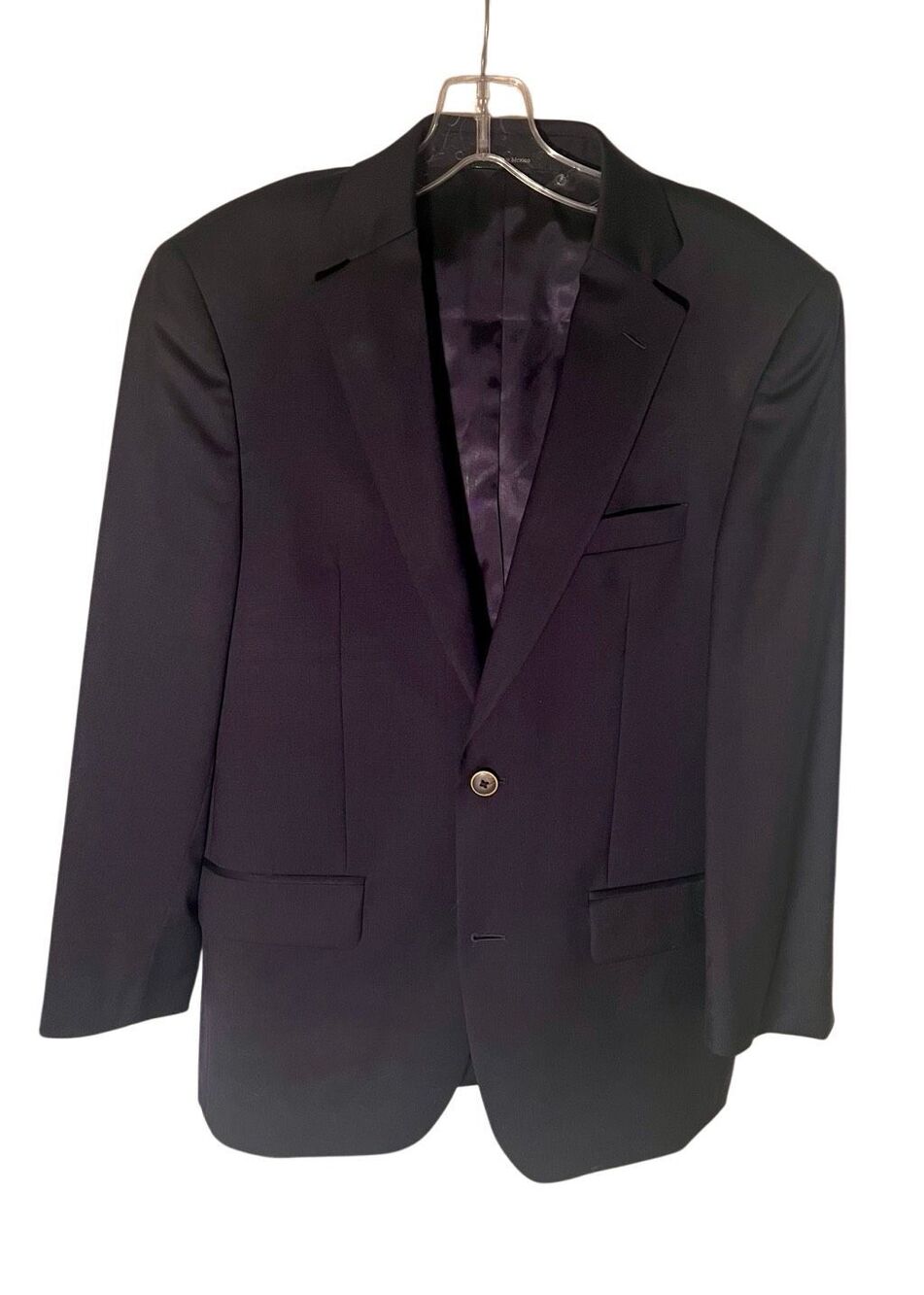 Joseph & Feiss Gold 100% Wool Blazer Jacket Men's Navy Blue Size 37S